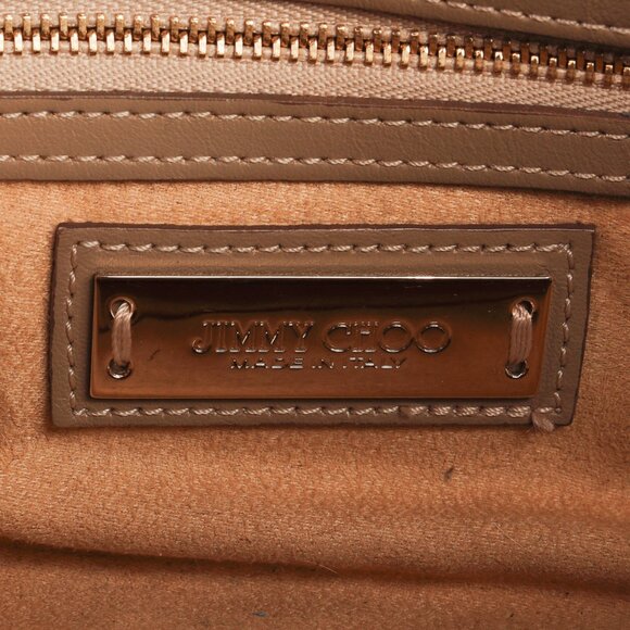 Jimmy Choo Rosalie Tan Python Flap Satchel - Picture 13 of 14